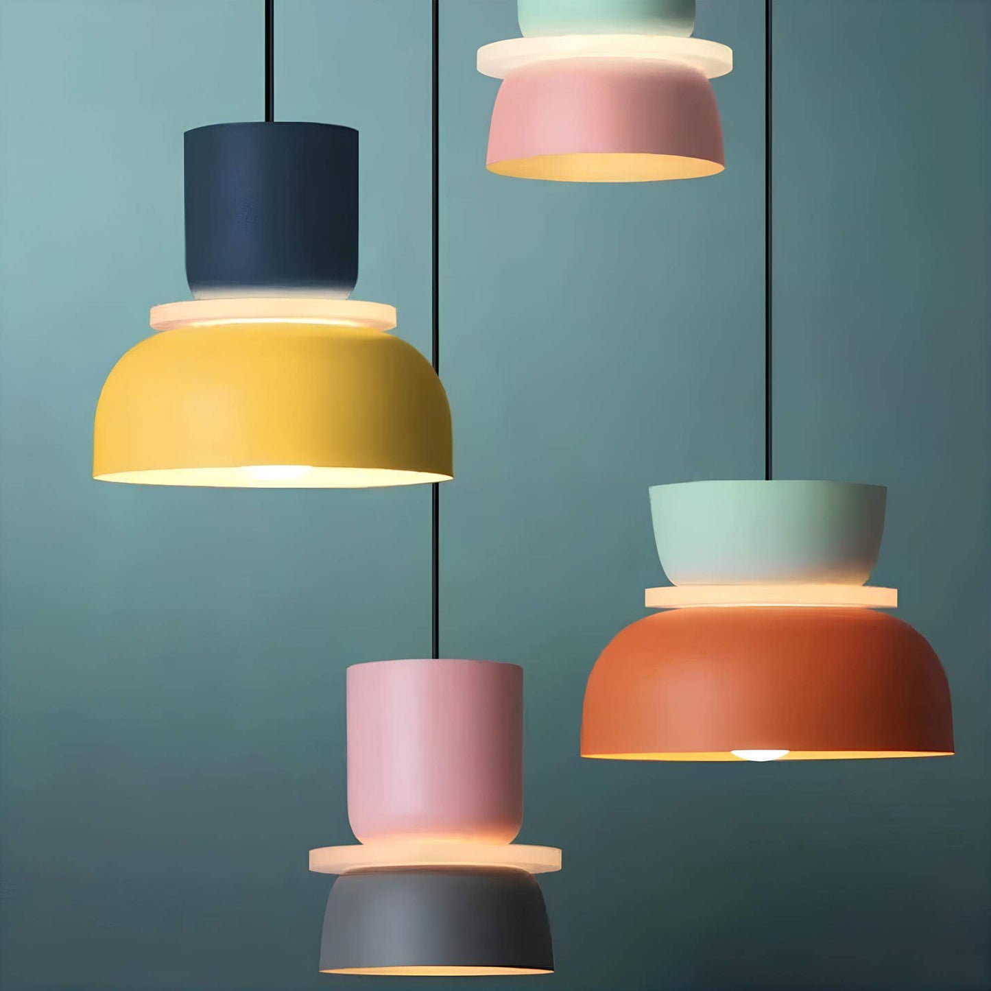 Floroux - Lampe de plafond de style macaron scandinave