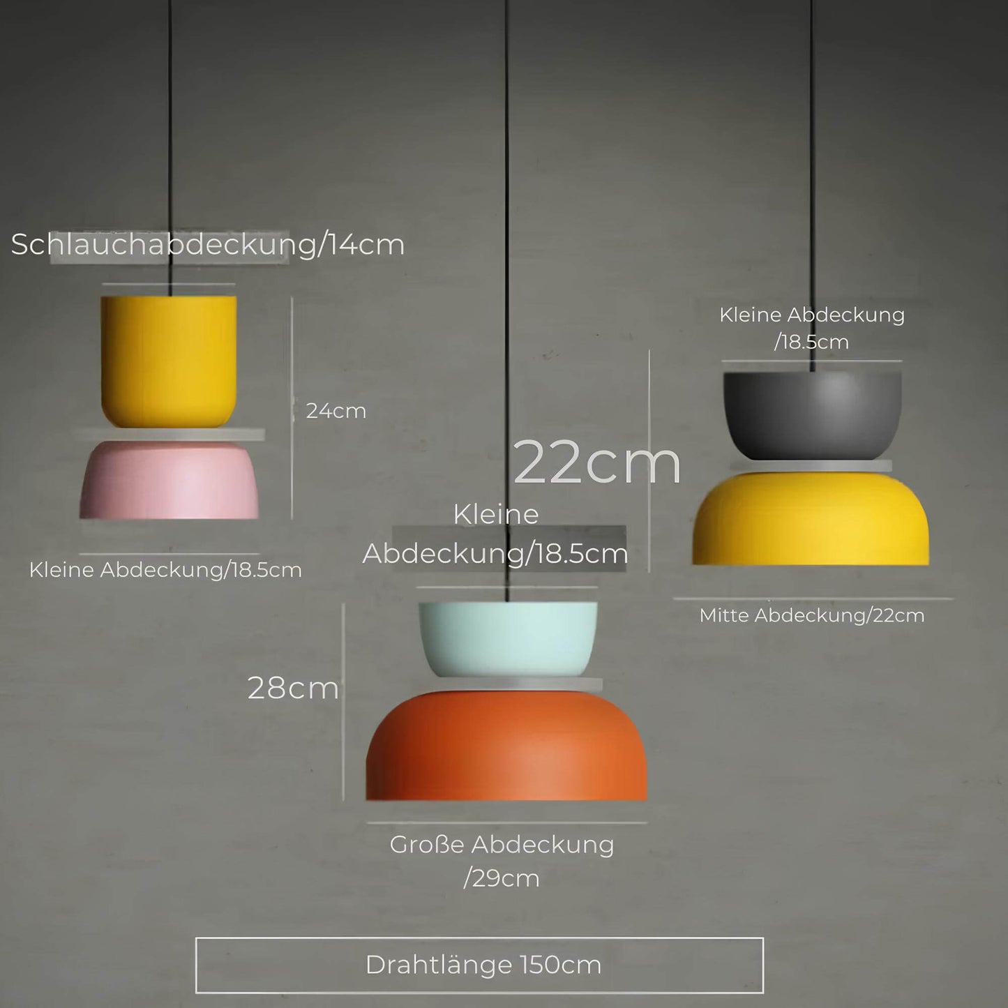 Floroux - Lampe de plafond de style macaron scandinave