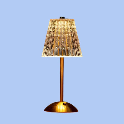 Floroux – Lampe de table sans fil en cristal mince avec LED chaude