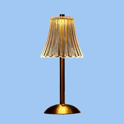 Floroux – Lampe de table sans fil en cristal mince avec LED chaude