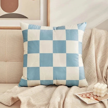Coussin à carreaux élégant - Must-Have tendance pour un intérieur luxueux
