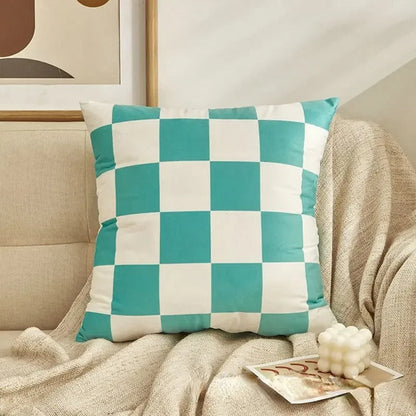 Coussin à carreaux élégant - Must-Have tendance pour un intérieur luxueux