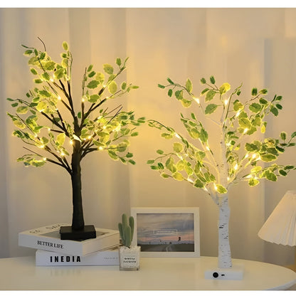 Magique BrightTree Lampe de Table – Design d'Arbre Élégant avec Éclairage LED Chaud