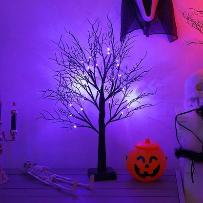 Floroux Arbre Lumière - Arbre Citrouille LED d'Halloween pour une Ambiance Automnale Conviviale