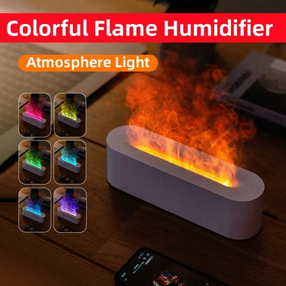 Floroux Fire Air Humidifier | Innovative LED Humidifier | Aromatherapy | Relaxation Light for Home and Office