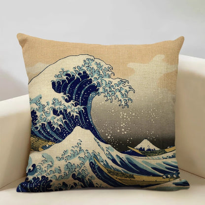 BeauRêve Housse de coussin avec le Mont Fuji - Style japonais pour chaque espace