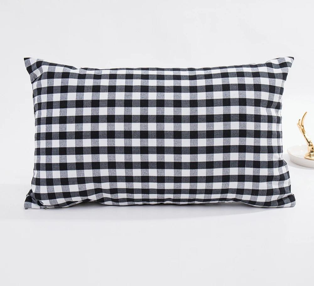 Coussin élégant MarbreLuxe - Housse de coussin à rayures modernes pour intérieurs élégants