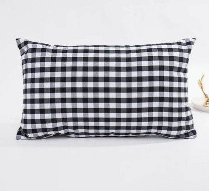 Coussin élégant MarbreLuxe - Housse de coussin à rayures modernes pour intérieurs élégants