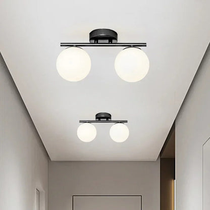 LumièreNordique - Plafonnier LED en Verre Élégant