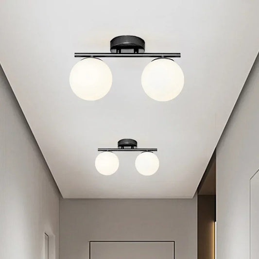 LumièreNordique - Plafonnier LED en Verre Élégant