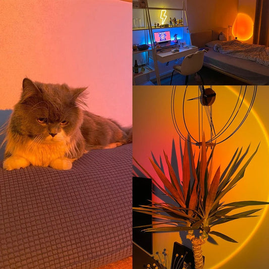 Lampe de Coucher de Soleil LED Éclairage d'Ambiance