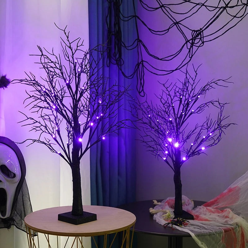 Floroux Arbre Lumière - Arbre Citrouille LED d'Halloween pour une Ambiance Automnale Conviviale