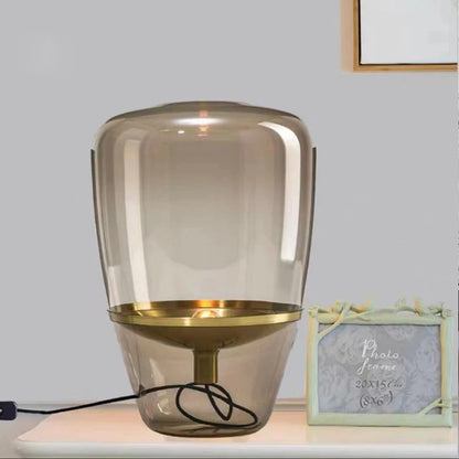 LumièreÉclat - Lampe de Table en Verre pour Salon avec Éclairage Élégant