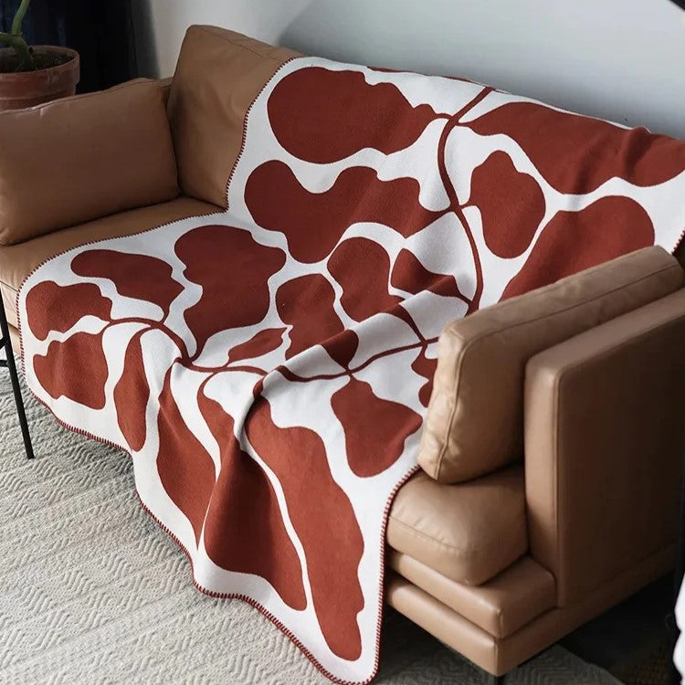 Floroux - Couverture en acrylique de style nordique Cozy et chaude - Parfaite pour le salon et les chambres