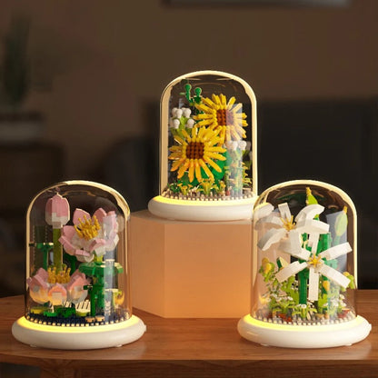 Boîte à fleurs | Fleur puzzle dans le verre