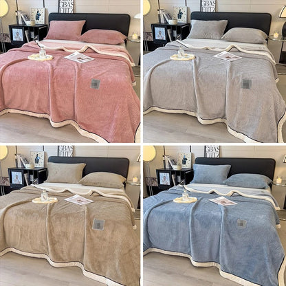 CoralFleece Luxe Couverture – Doux et Chaud pour votre Salon