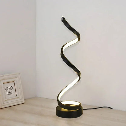 Floroux - Lampe de table LED spirale moderne pour une ambiance stylée