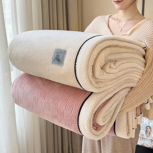 CoralFleece Luxe Couverture – Doux et Chaud pour votre Salon