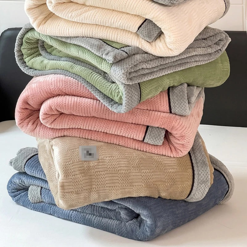 CoralFleece Luxe Couverture – Doux et Chaud pour votre Salon
