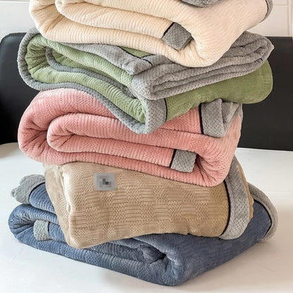 CoralFleece Luxe Couverture – Doux et Chaud pour votre Salon