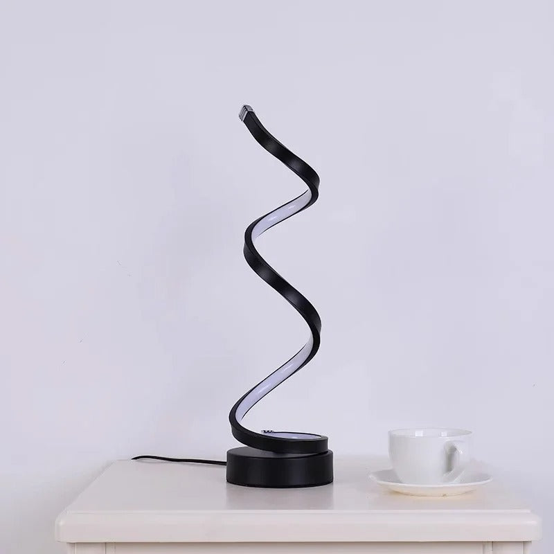 Floroux - Lampe de table LED spirale moderne pour une ambiance stylée
