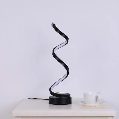 Floroux - Lampe de table LED spirale moderne pour une ambiance stylée