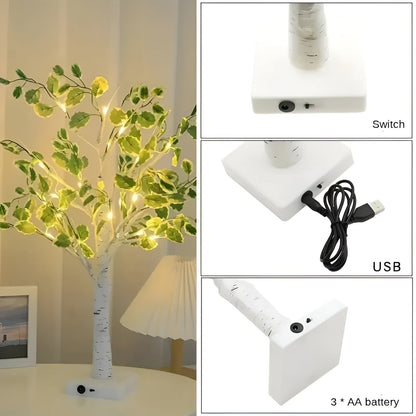 Magique BrightTree Lampe de Table – Design d'Arbre Élégant avec Éclairage LED Chaud