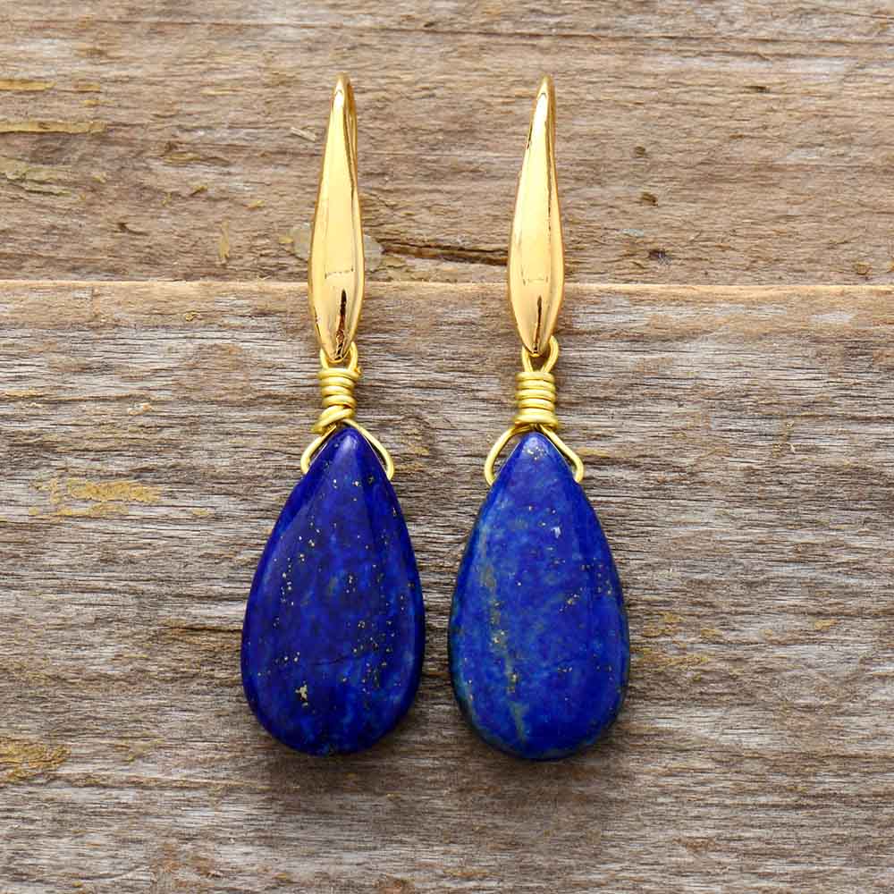 DreamLapis Boucles d'oreilles – Élégantes Boucles d'oreilles Bleu Profond
