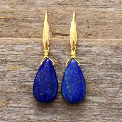 DreamLapis Boucles d'oreilles – Élégantes Boucles d'oreilles Bleu Profond