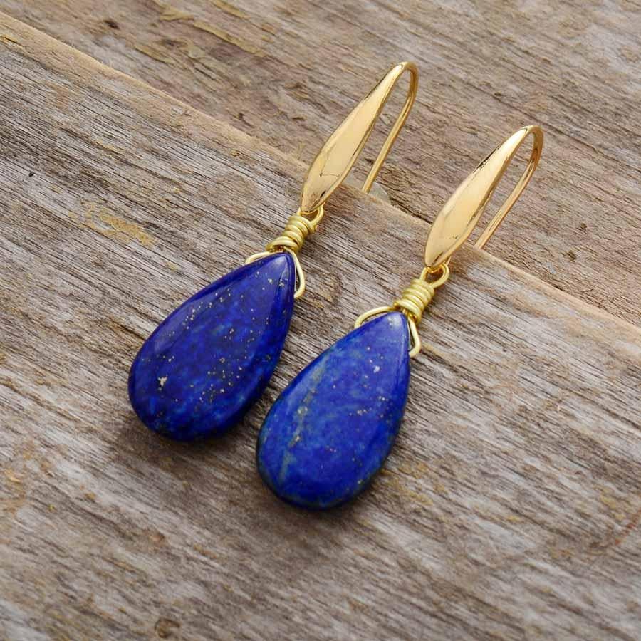 DreamLapis Boucles d'oreilles – Élégantes Boucles d'oreilles Bleu Profond