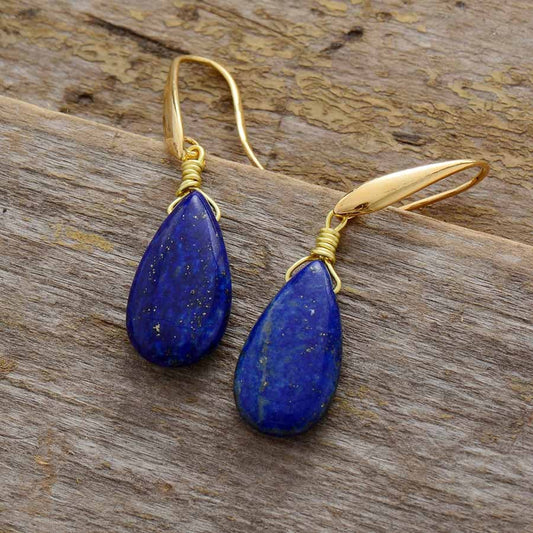 DreamLapis Boucles d'oreilles – Élégantes Boucles d'oreilles Bleu Profond