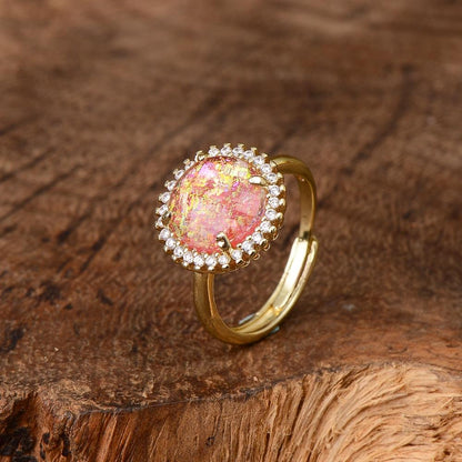 Elowen Glow Ring - Bague de Cocktail Mystique au Design Élégant