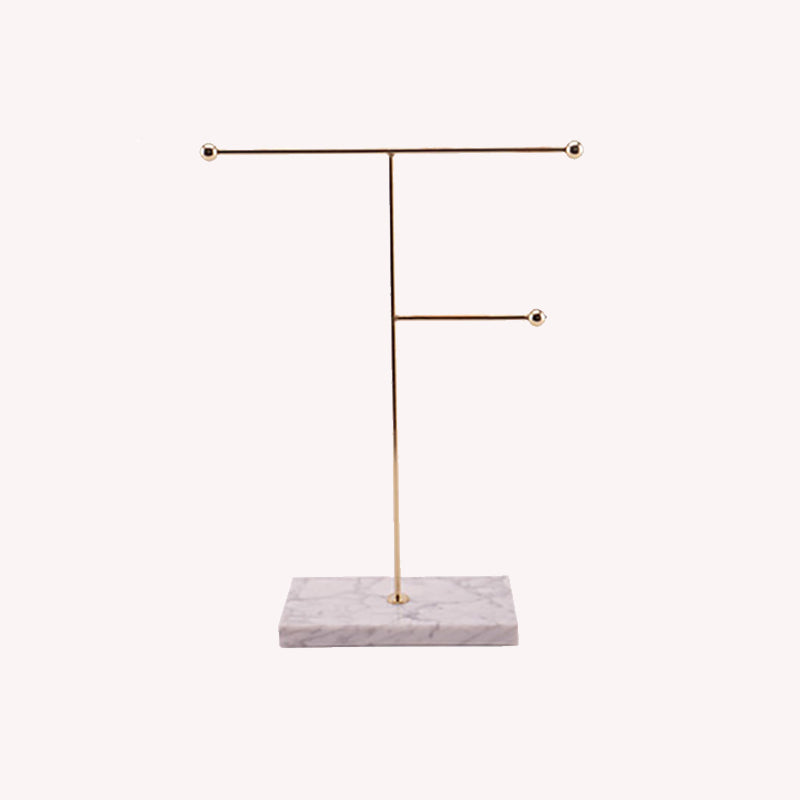 Étagère à bijoux en marbre doré élégant Floroux