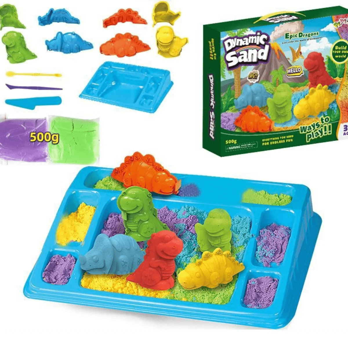 CreativePlay Ensemble de Sable – Ensemble de Jeu de Sable Fantaisiste