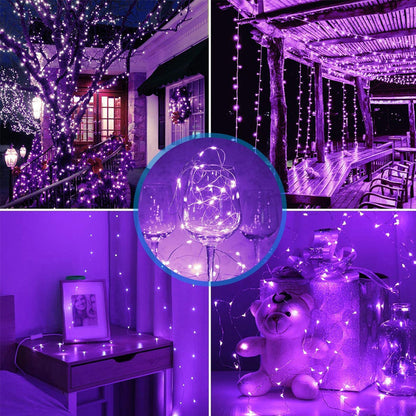 Floroux Mini guirlandes lumineuses | Lumières LED solaires | Décoration extérieure pour jardin et balcon