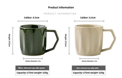 Minimale Retro Tasse avec poignées résistantes à la chaleur │ Design moderne et simple en céramique ustensiles de cuisine