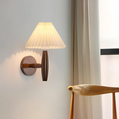 Floroux - Applique murale LED élégante en bois naturel