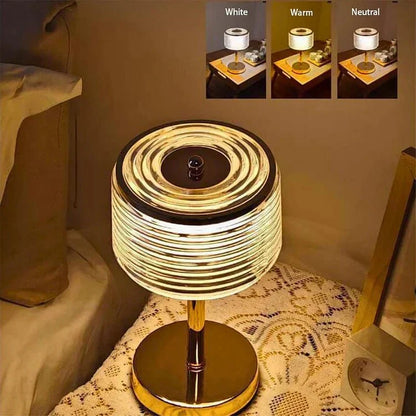 ElegantGlow - Lampe de table innovante à plusieurs couches en or