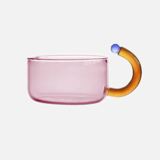 Théière et tasse en verre « Color Bloom »