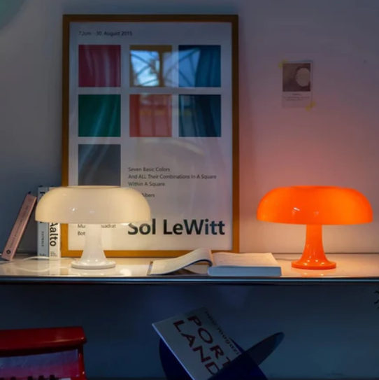 Floroux de Table Champignon - Éclairage moderne au design minimaliste et LED rechargeable