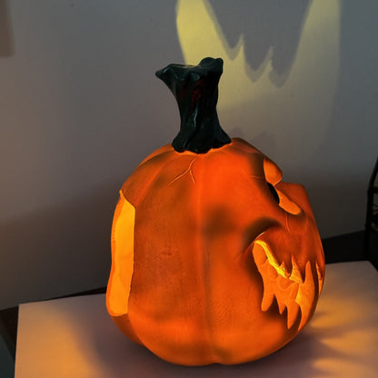 Lampe de nuit LED tête de citrouille crâne d'Halloween - Cadeau parfait pour les enfants et les filles