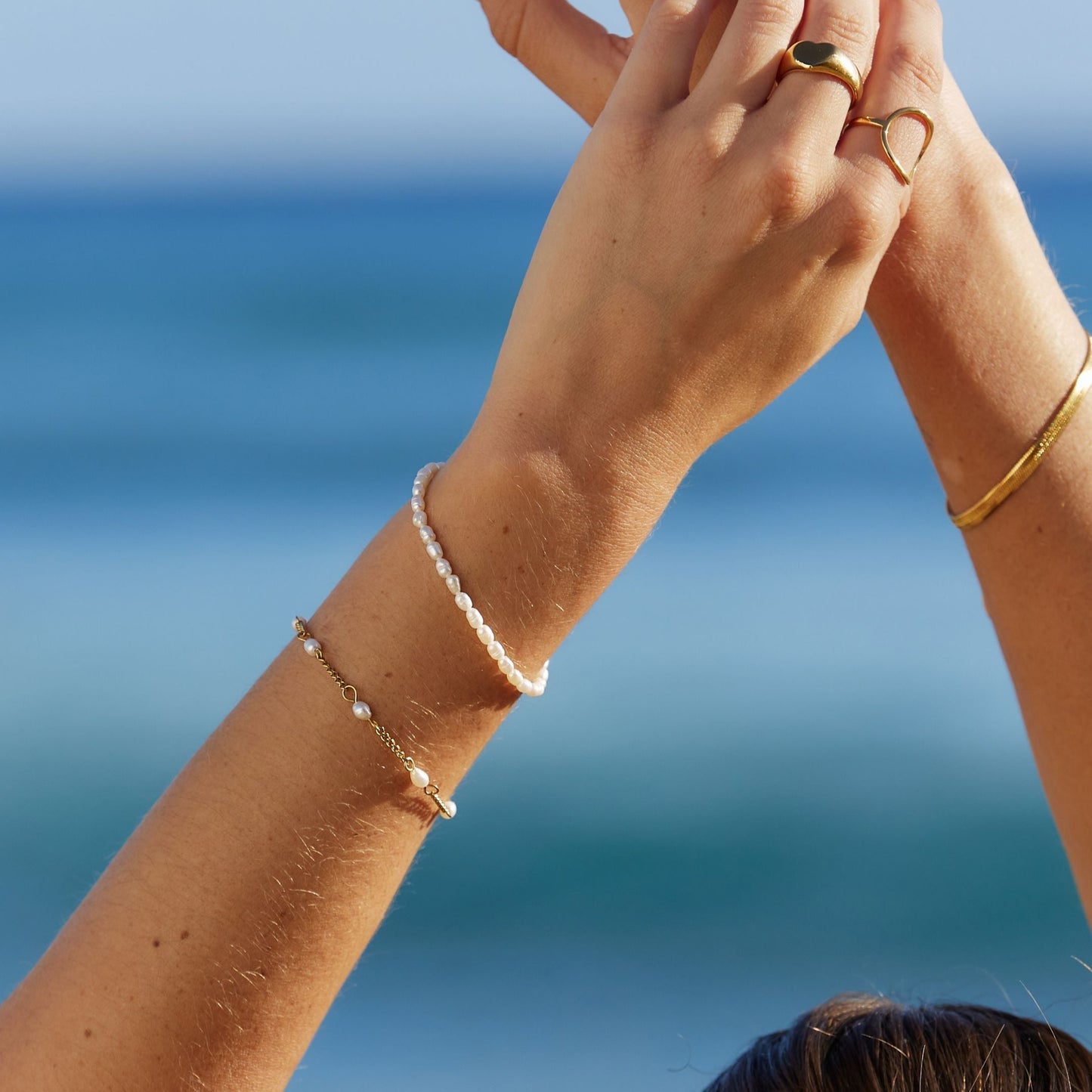 Bracelet Élégante avec de Magnifiques Perles d'Eau Douce - Collection Marina