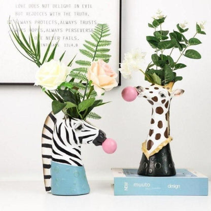 Floroux Decorative Animal Vase | Creative Flower Vase with Character