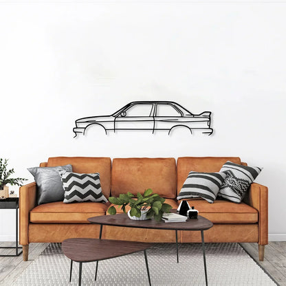 Floroux E30 M3 Metal Art Wall | Car Silhouette | Decor for Car Enthusiasts | Wall Decor | Gift Idea