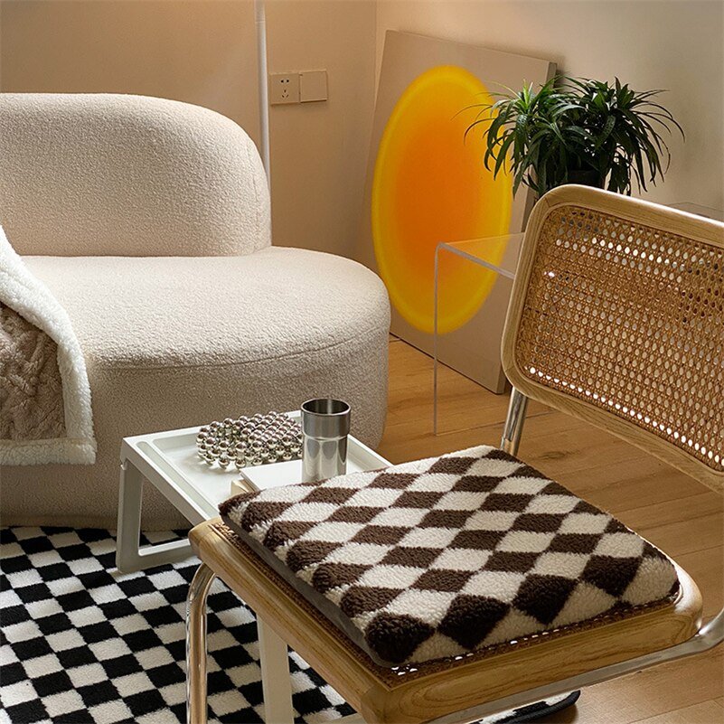 Diamo coussin en polaire avec motif écossais nordique