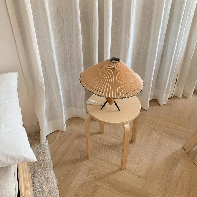 Éclairage pliable Nordic Retro │ Lampe de chevet en bois de style médiéval moderne