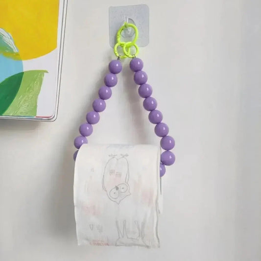Nouve holder de papier toilette suspendu avec perles
