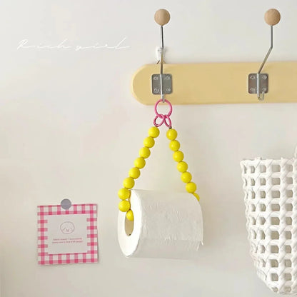 Nouve holder de papier toilette suspendu avec perles