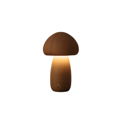 Floroux Lampe de table en bois champignon