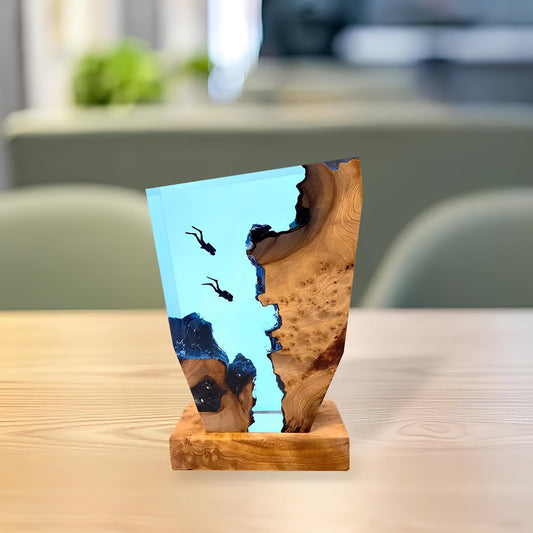 BlueAbyss – Lampe de table artistique Océan
